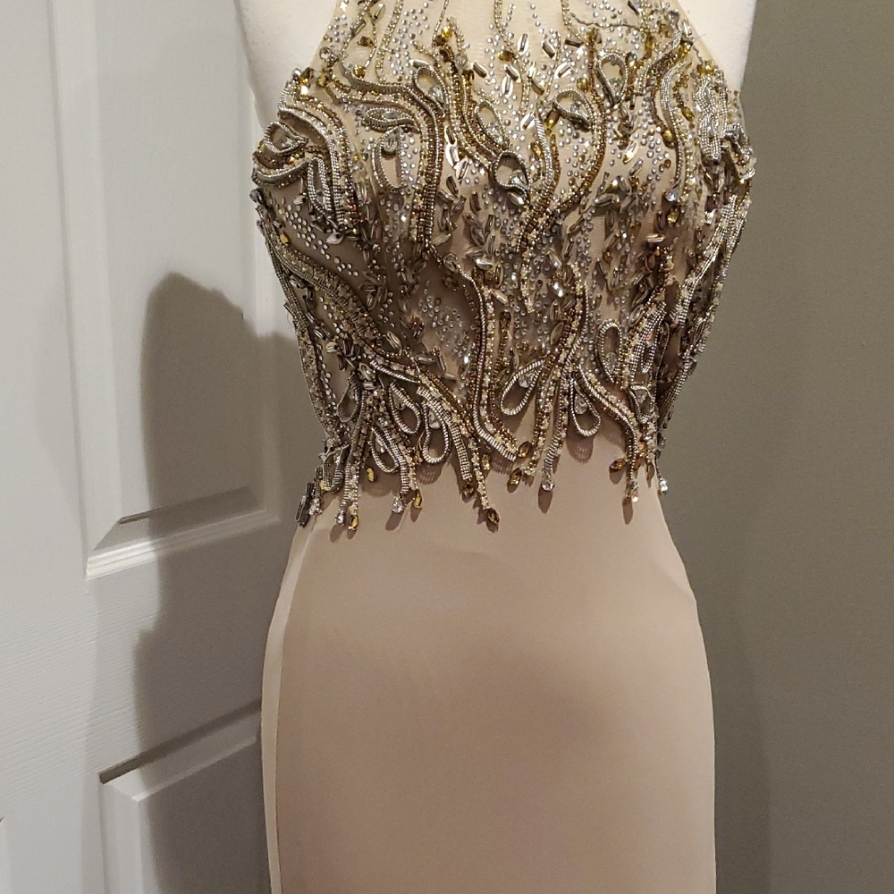 Glamorous Rhinestone Embelished Gown